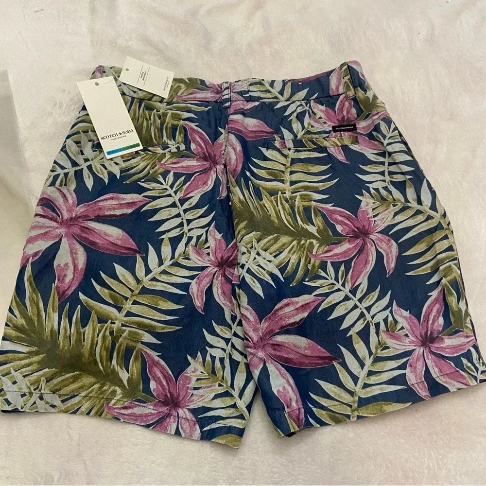 New! Scotch & Soda Twilt loose fit Hawaiian floral shorts nwt 28729
